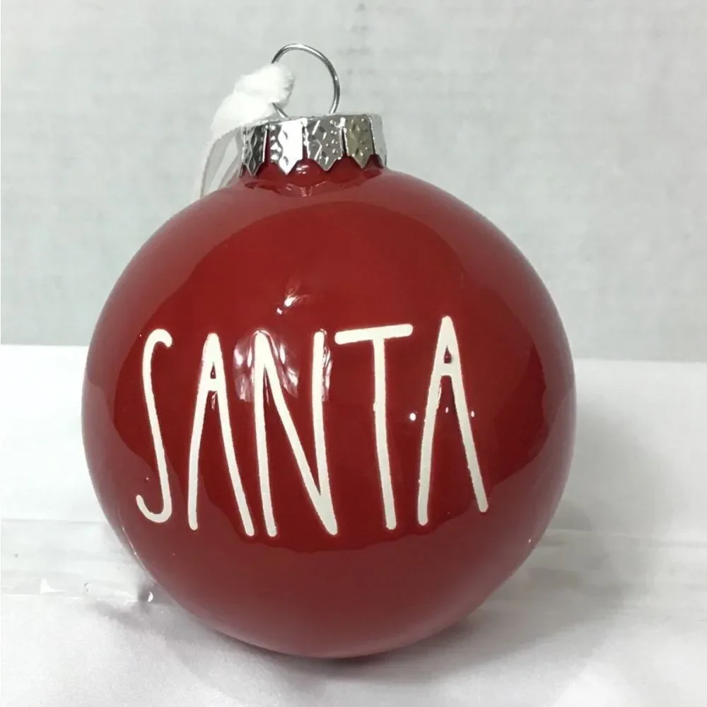 Rae Dunn Christmas Tree Ornaments New Jingle Santa Wish